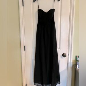 Social Bridesmaid Black Sleeveless Maxi Dress